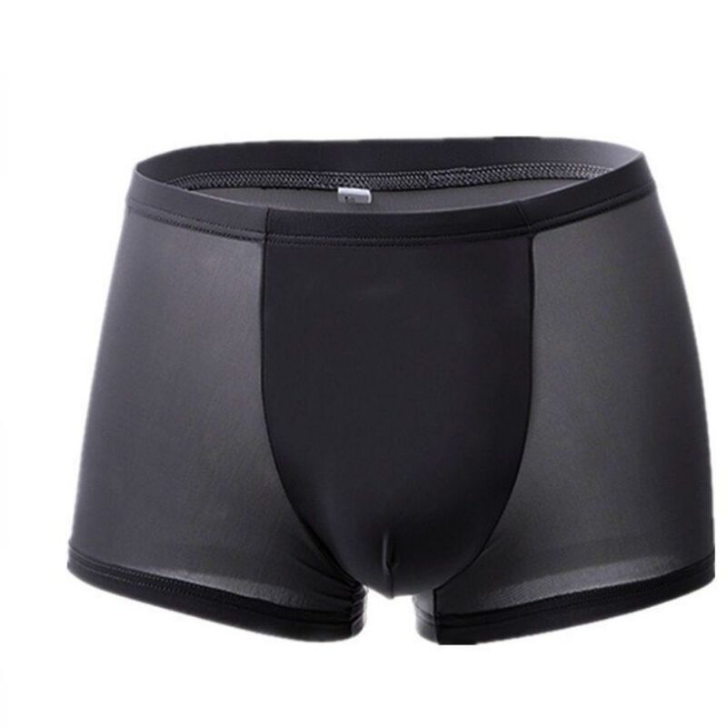 5Pcs Hoge Kwaliteit Heren Ondergoed Ijs Zijde Mannen Shorts Transparant Mannelijke Boxers Ultra Dunne Ademende Slipje Man Onderbroek