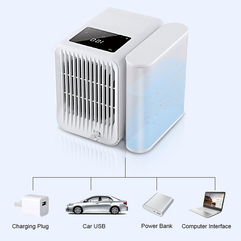 Mini climatiseur Portable avec écran tactile, 99 vitesses de réglage, économie d'énergie, synchronisation