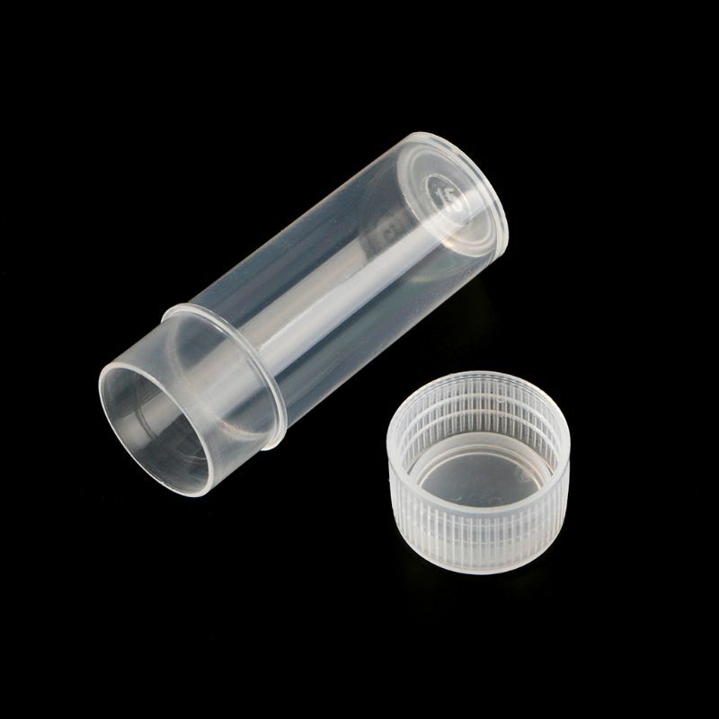 20 個 5 ミリリットルプラスチック試験管バイアルサンプル容器パウダークラフトスクリューキャップボトルオフィス学校化学用品