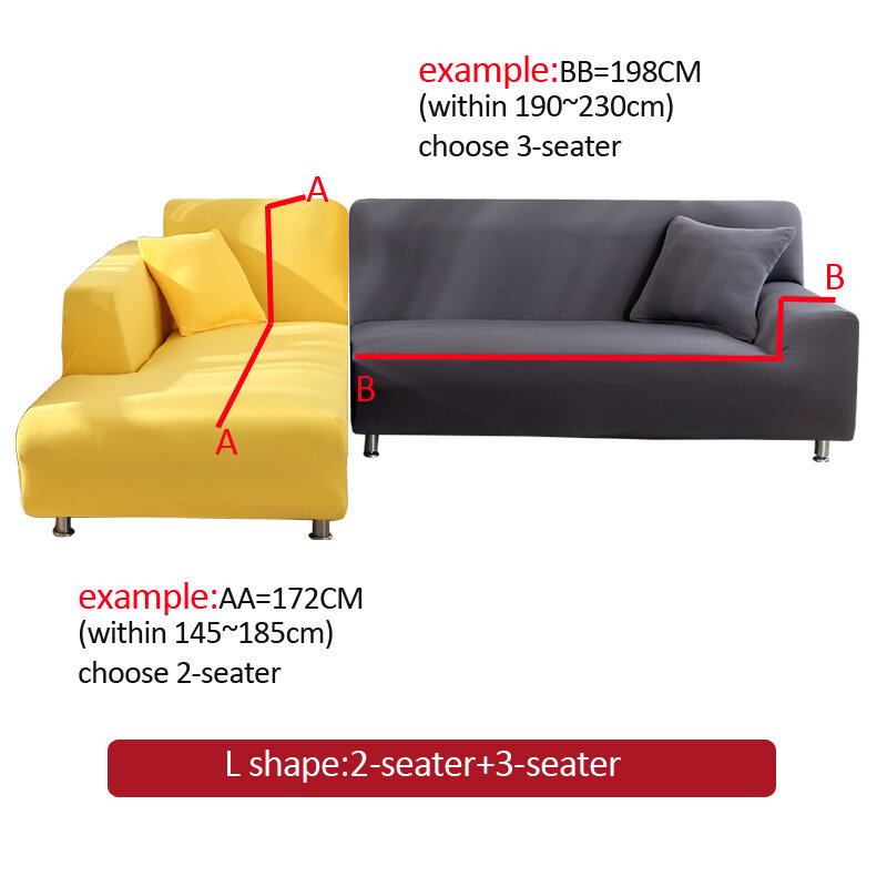 #colour20 Cubierta del sofá de LICRA elástica,todo incluido,funda de sofá para diferentes formas,Loveseat,funda de sofá de estilo L 