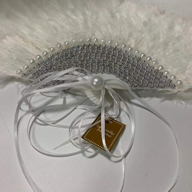 Abanico De plumas De boda De Color personalizado, accesorios De fotografía hechos a Mano para novia, Abanicos De Mano para fiesta