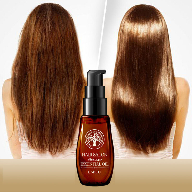 Hot Multi-functional Hair & Scalp Treatments Hair Care Moroccan Pure Argan Oil Hair Essential Oil for Dry Hair Types NEW TSLM1