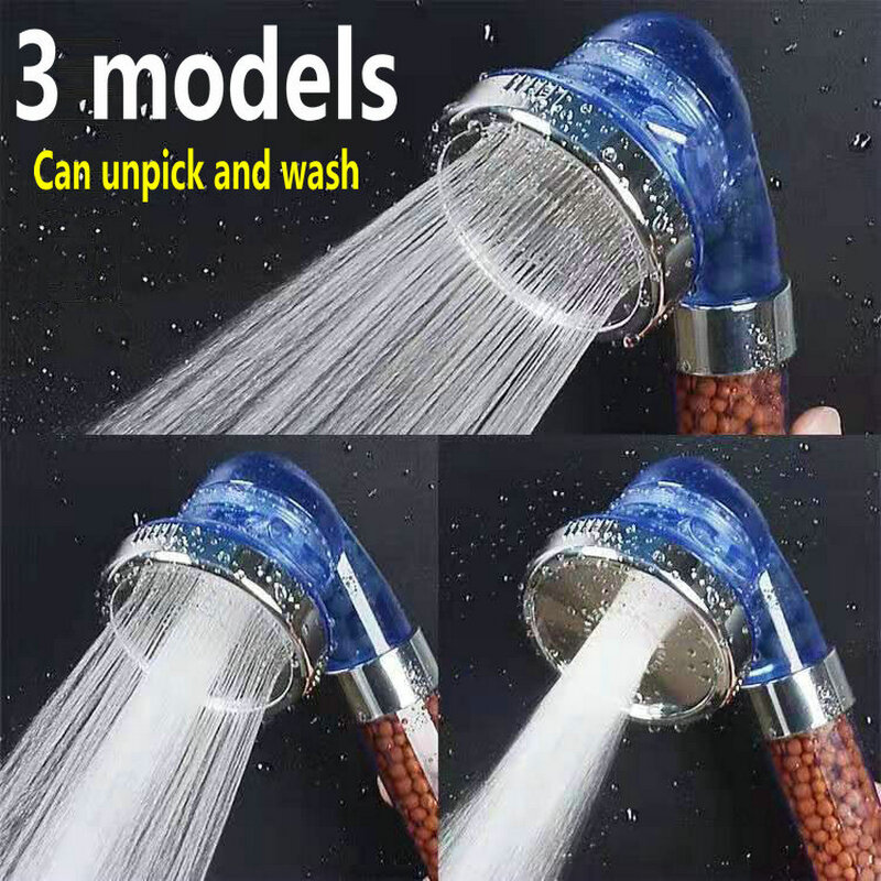 3 modos de banho chuveiro jetting ajustável cabeça de chuveiro alta pressão poupança água do banheiro filtro anion chuveiro spa bico