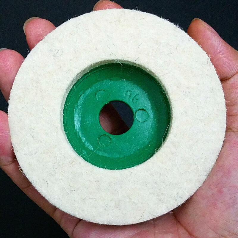 Set di dischi per lucidatura tampone in feltro di lana rotonda da 10mm 100mm