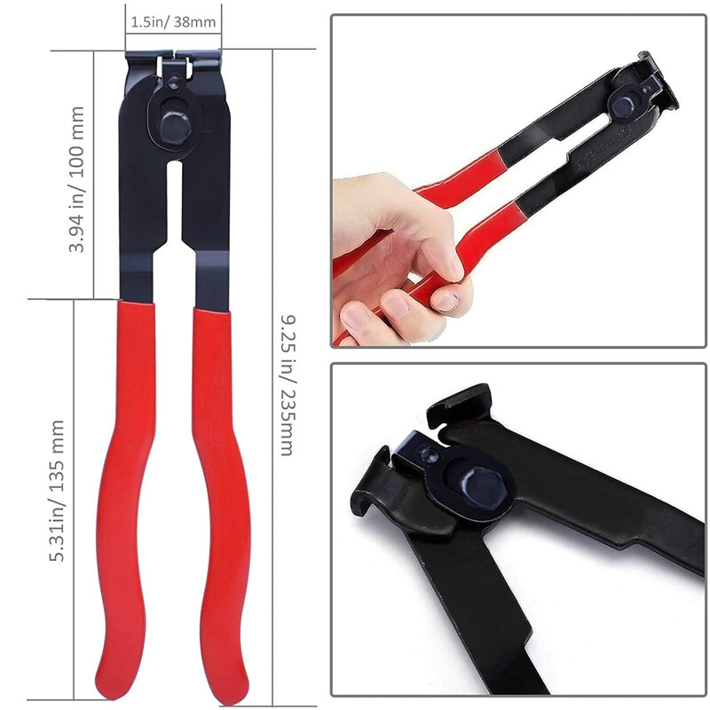Hose Clamp Plier Auto ATV Adjustable AXLE CV Joint Boot Crimp Clamps with Pliers Tool Crimp-Ear Type Extension