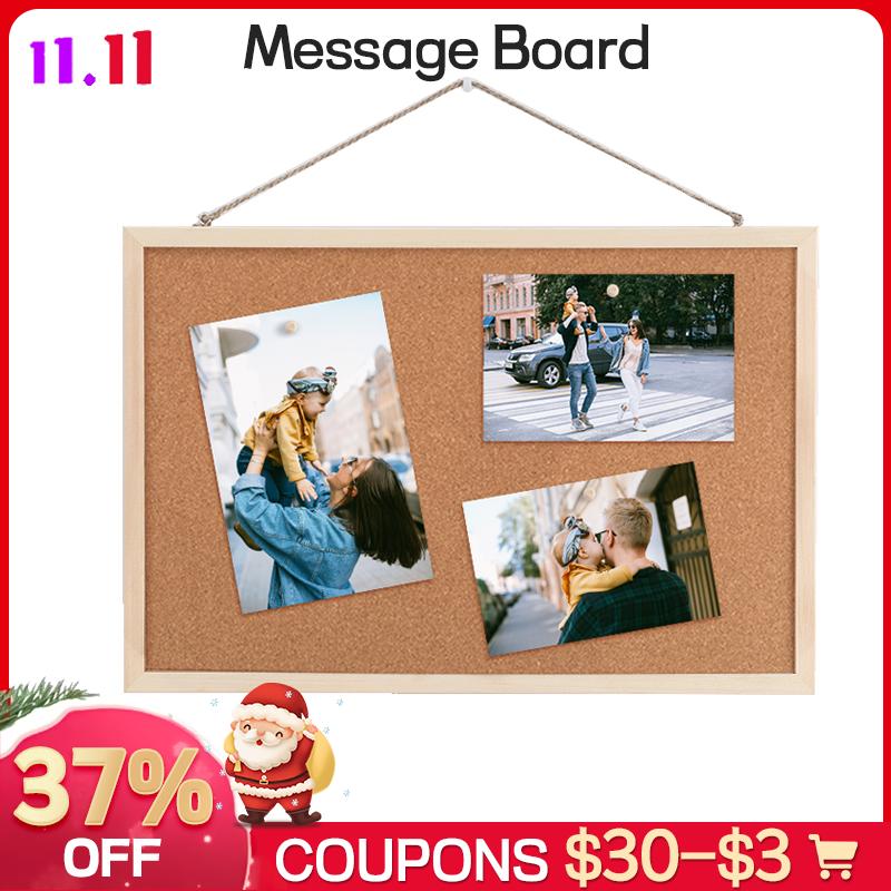 Free Shipping Large Cork Board for note Kawaii Wooden Message Board Magnetic corcho pared tablon Wall Writing Boards Letter Memo