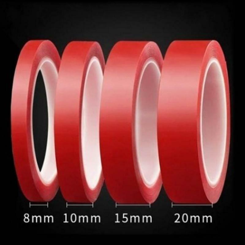 3M  Double Sided Adhesive Tape Waterproof Red Film Strong Clear Transparent Acrylic Foam High Temperature Resistant Cleanable