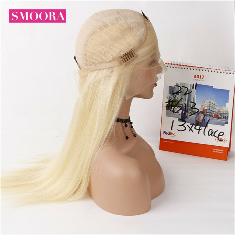 13x4 Transparent 613 Blonde Lace Front Human Hair Wigs Peruvian Straight Hair 613 Lace Front Wigs With Baby Hair Remy Wig