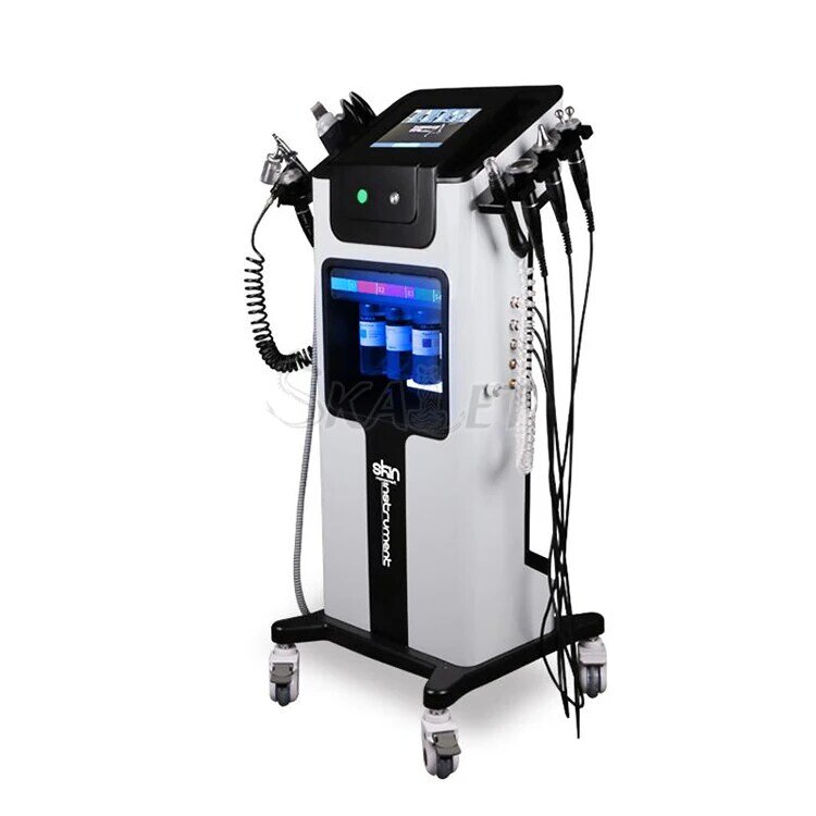 8 In 1 Hydra Oxygen Jet Peel Machine Microdermebrasion Skin Rejuvenation Cryo Facial and Eye Lifting Beauty Tools