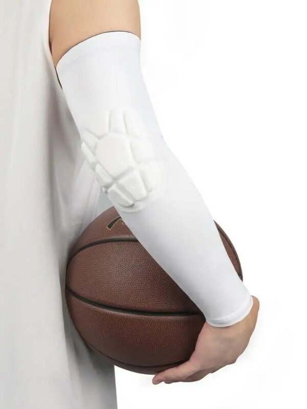 ユニセックススポーツアームカバーハニカムエルボーパッド衝突防止サッカーバスケットボールアームカバー肘サポート安全保護1個