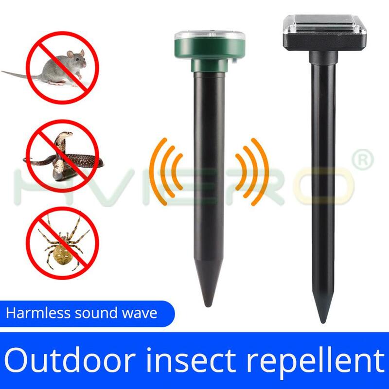 1Pcs Solar Powered Ultra Sonic Sonic Mouse Mole Pest Rodent Repeller Yard LED Light Repeller กลางแจ้งโคมไฟสวน