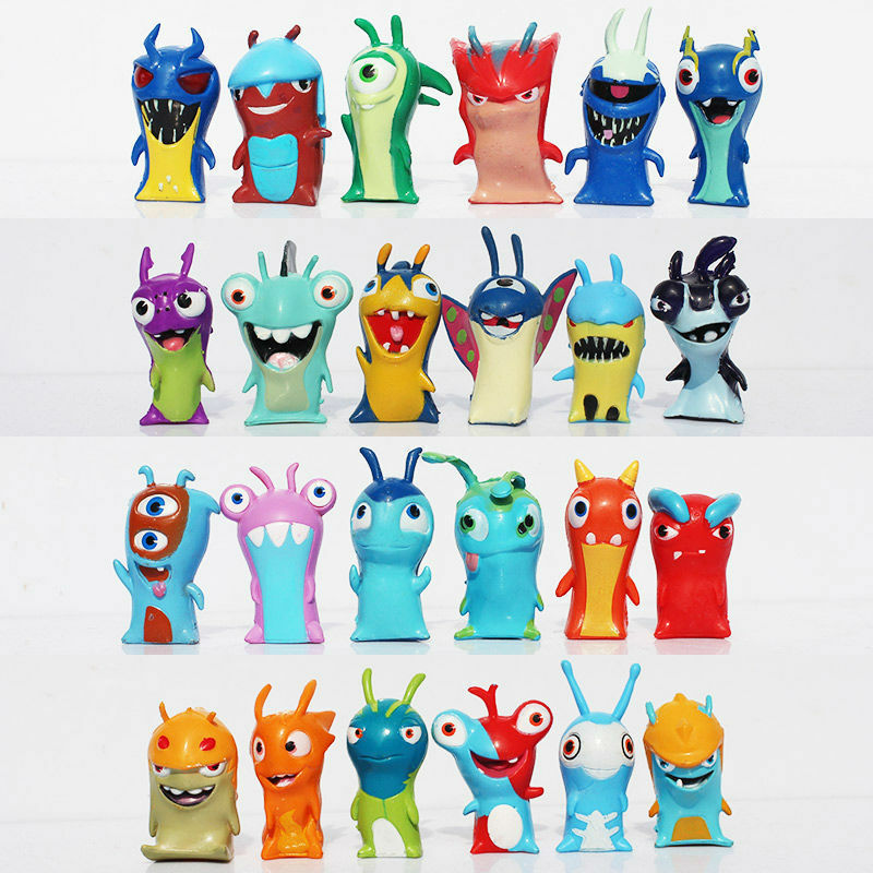 Slugterra-figuras de acción de PVC para niños, muñecos de dibujos animados, regalo de Navidad, 4-5cm, 24 unids/lote