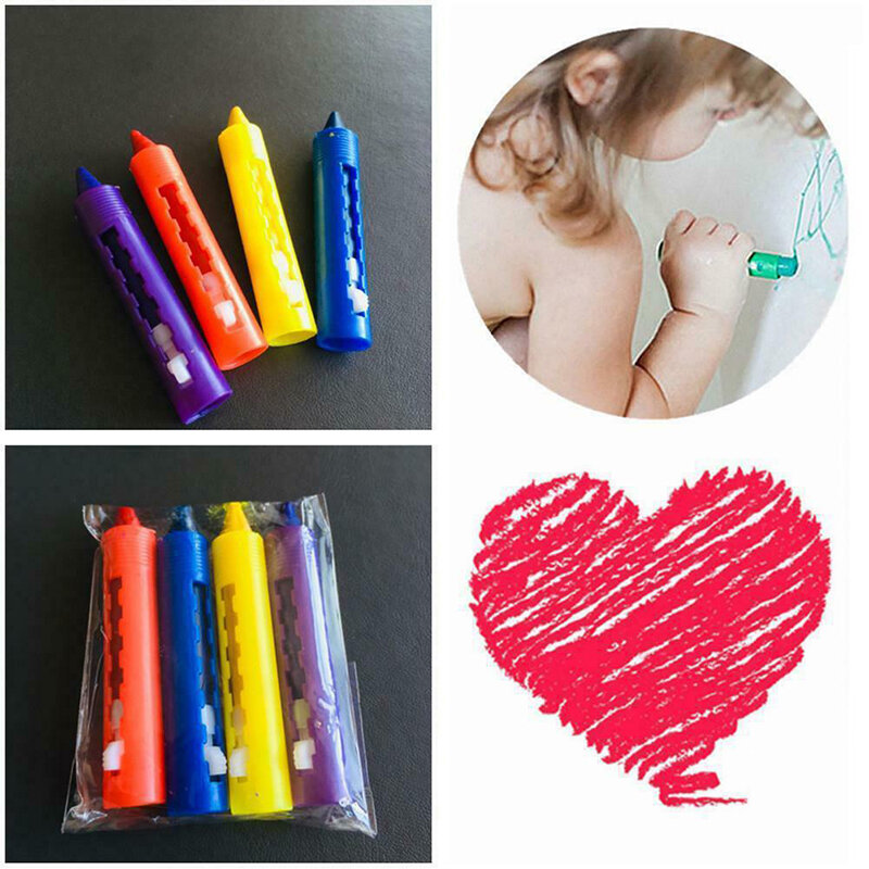 6Pcs Waschbar Kreide Kinder Baby Bad Zeit Farben Zeichnung Stifte Spielzeug für Halloween Make-Up