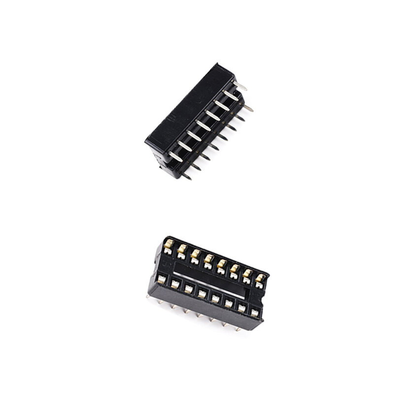 30 unids/lote DIP16 16PIN 16P DIP SIP Socket IC conectores adaptador de Tipo De Soldadura IC, tipo de enchufe de 2,54 MM