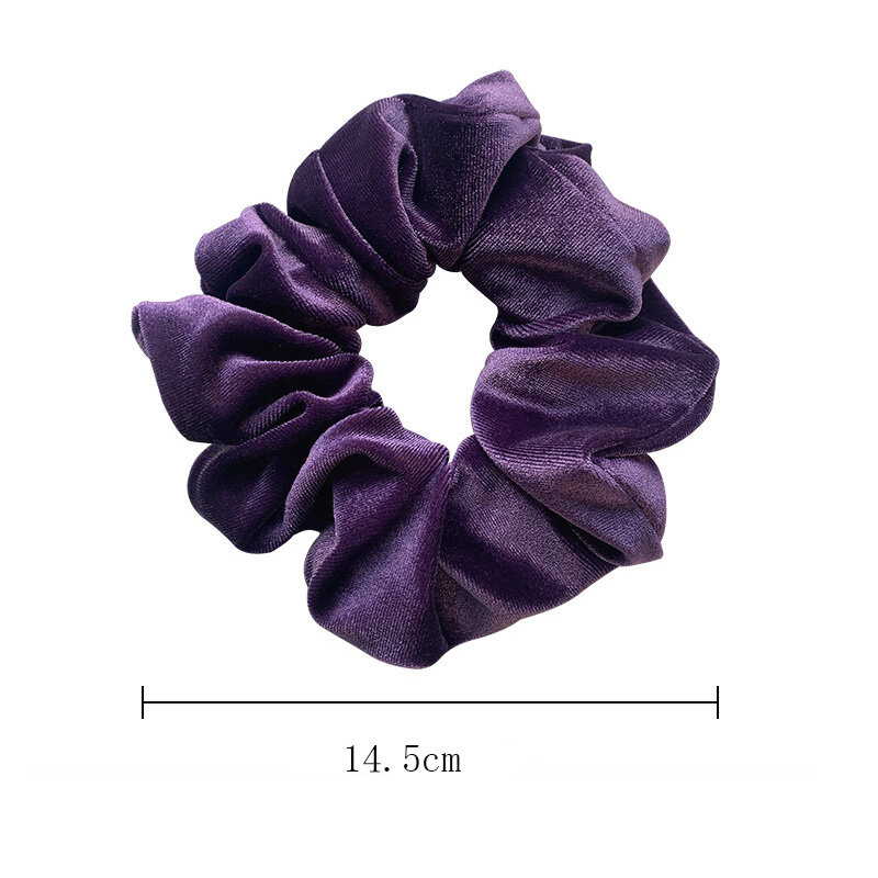 Gomas elásticas de terciopelo de Corea para el pelo para mujer y niña, cintas lisas para el pelo, accesorios para el cabello, 1 unidad