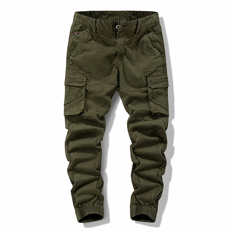 Calças de carga dos homens do exército calças casuais multi bolsos militares em linha reta masculino pista corredores longo outwear calças masculinas 2021 sweatpants