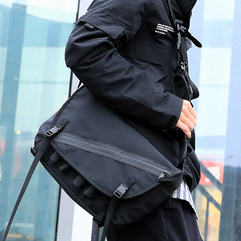 Japanese fashion brand messenger bag tooling bag men's bag functional ...
