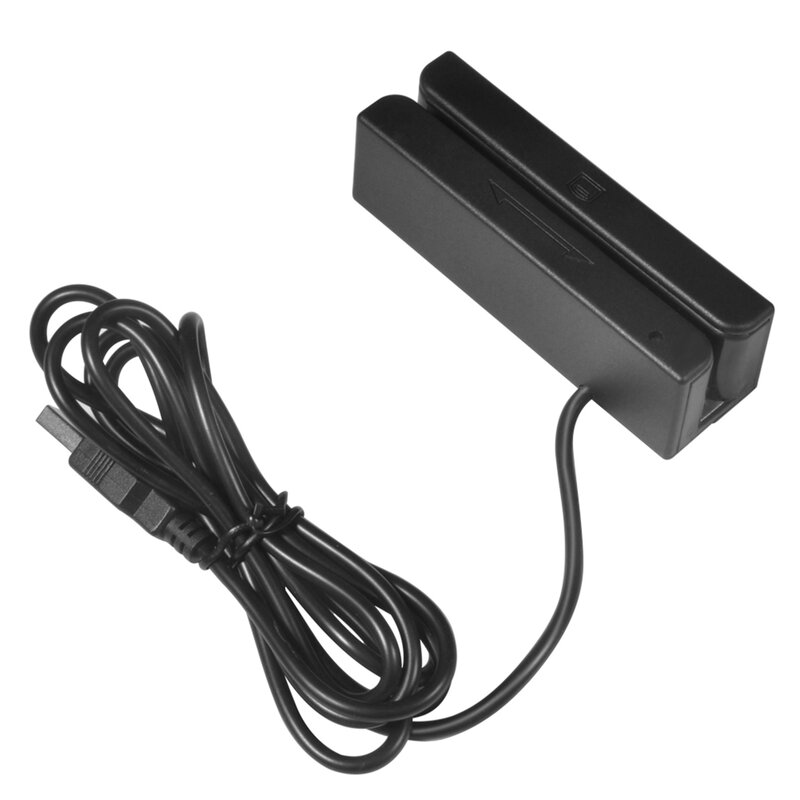 Устройство для чтения карт MSR90, USB, магнитная полоса, считыватель карт, полоса 3 дорожек, Mini Mag Hi-Co Swiper для USB-ПК