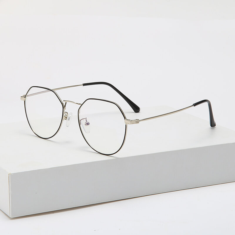 Gafas de ordenador antiluz azul para mujer, lentes de gran tamaño con bloqueo de ojo de gato, marco de aleación, para oficina, 2022