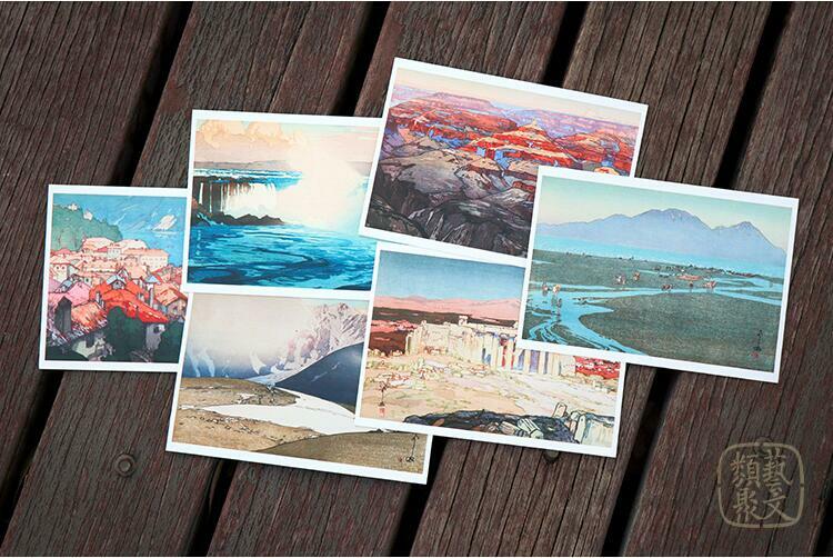 Scenery painting traditional style postcards collections decor of room wall