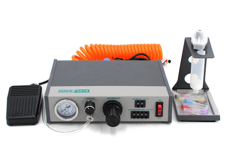 Dispensador de cola automática rápido 982b manual do pé controle manual automático dispensador sincronismo