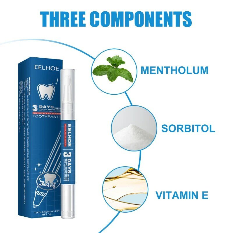3ml Teeth Whitening Pen Cleaning Serum Plaque Stains Remover Teeth Bleachment Whitener Oral Hygiene Care