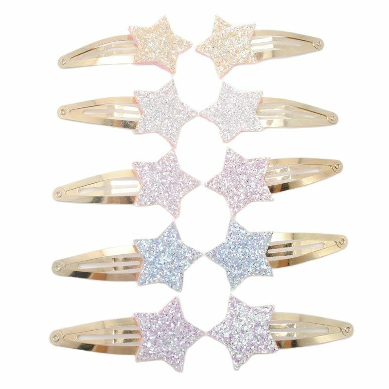 10pcs/lot Small Size Girls Hairclips Glitter Heart  Birthday Gift Baby Girls Hair Accessories Kids  Hair Clip For Children