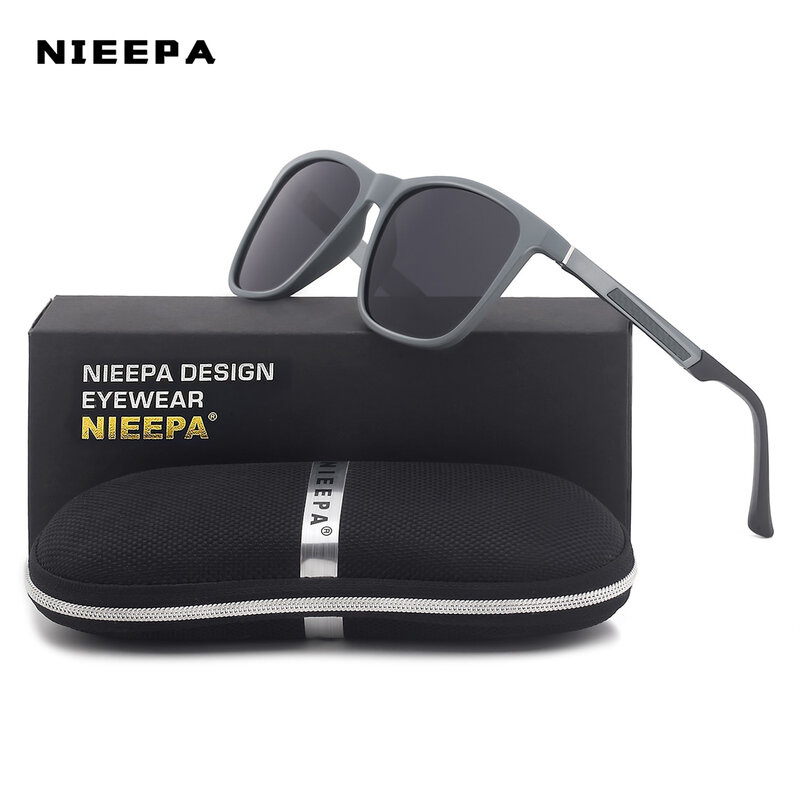 NIEEPA 2021 Marke Männer Aluminium Sonnenbrille Polarisierte UV400 Spiegel Männlichen Sonnenbrille Frauen Für Männer Oculos de sol