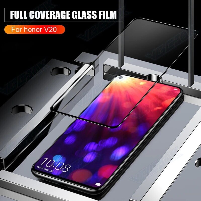 15D Anti-Burst Tempered Glass untuk Huawei Honor Pandangan 20 Pro 30 Lite 10i 20i 20S 30S pelindung Layar Kehormatan V10 V20 V30 Kaca Film