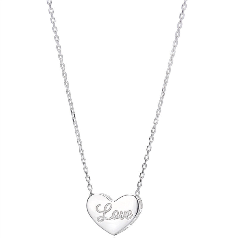 Sodrov 925 prata neckalce doce carta amor coração prata esterlina colares 925 para mulher