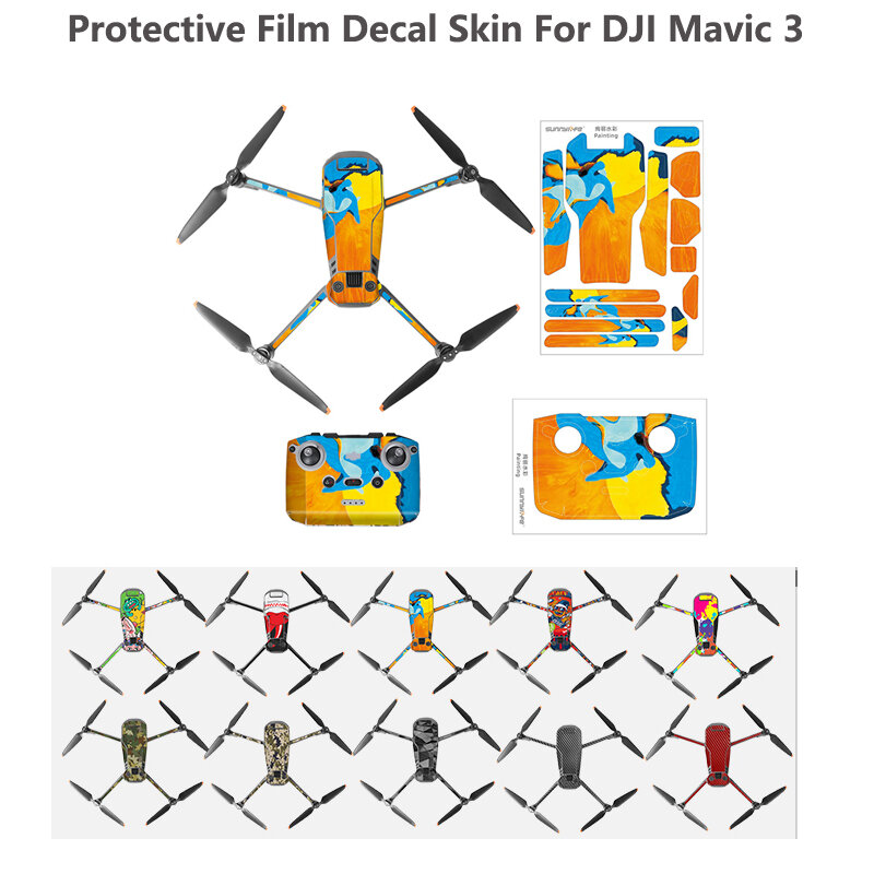 Protecteur de corps en PVC pour Drone DJI Mavic 3, autocollant imperméable, bras de protection de la peau, télécommande, accessoires pour Drone Mavic 3