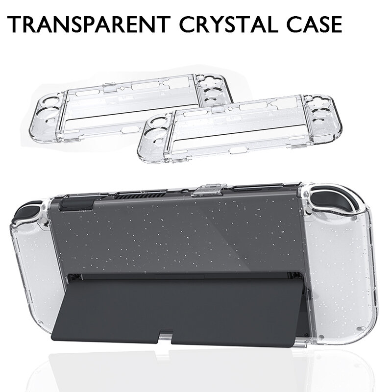 Schakelaar Oled Transparante Shell Ns Joycon Controller Pc Crystal Cover Game Host Beschermhoes Voor Nintendo Switch Accessoires