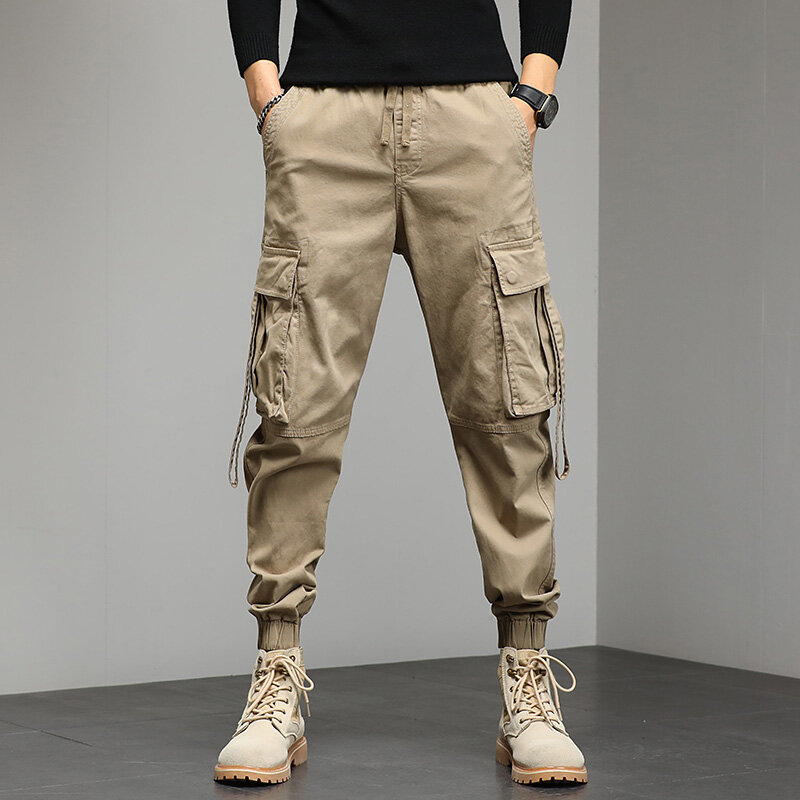 2021 jesienno-zimowa nowi mężczyzna dorywczo Cargo spodnie mężczyzna bawełna szczupła kilka kieszeni wysokiej jakości Plus rozmiar Cargo spodnie męskie spodnie sportowe