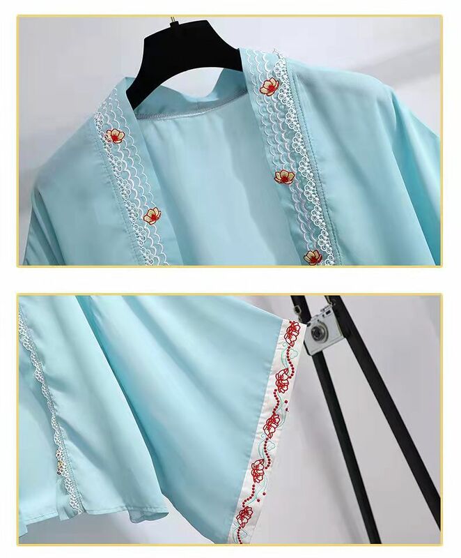 Dziewczyny Vintage kostiumy koszula spódnica kurtki dla chińskiego stylu Kawaii ubrania garnitur ulepszona tradycyjna chińska odzież dla kobiet
