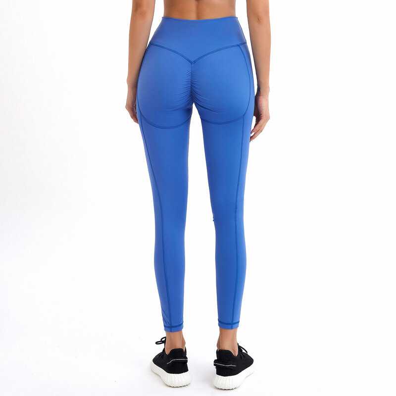 Pantalon de Yoga couleur chair pour femmes, collant de Fitness, taille haute, vêtements de sport, course à pied, cyclisme en plein air
