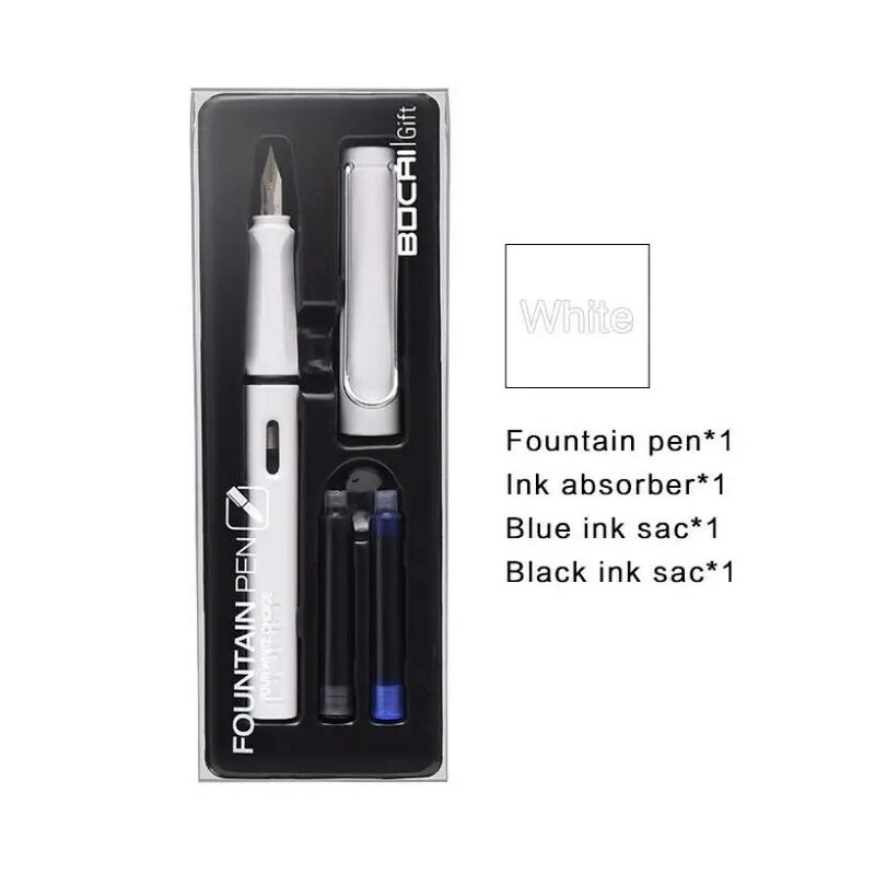 Student-specific replaceable ink sac pen set positive posture calligraphy and calligraphy can be engraved and rich fountain pen