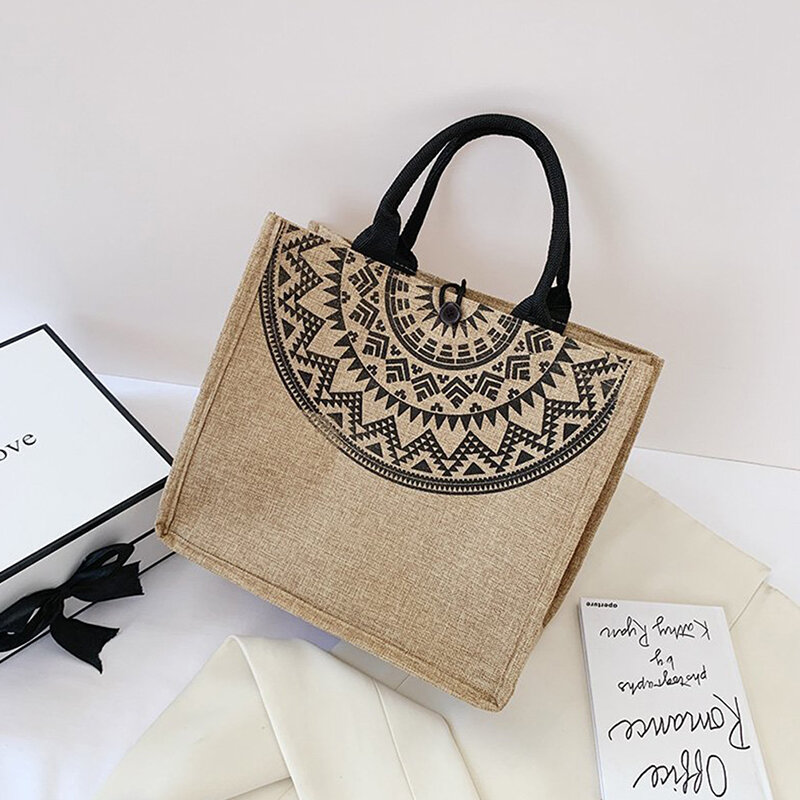 Płócienne torebki damskie modne torby plażowe torby na zakupy wielokrotnego użytku