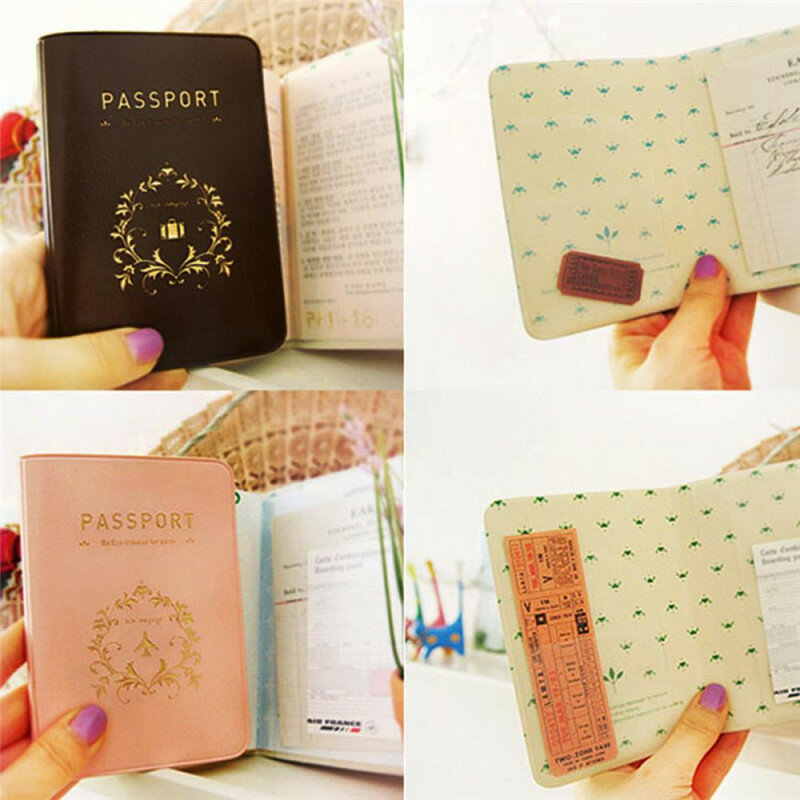Neue Mode Reise Utility Einfache Passport ID Karte Abdeckung Halter Fall Protector Haut PVC Dokument Fall Halter Beutel Abdeckung
