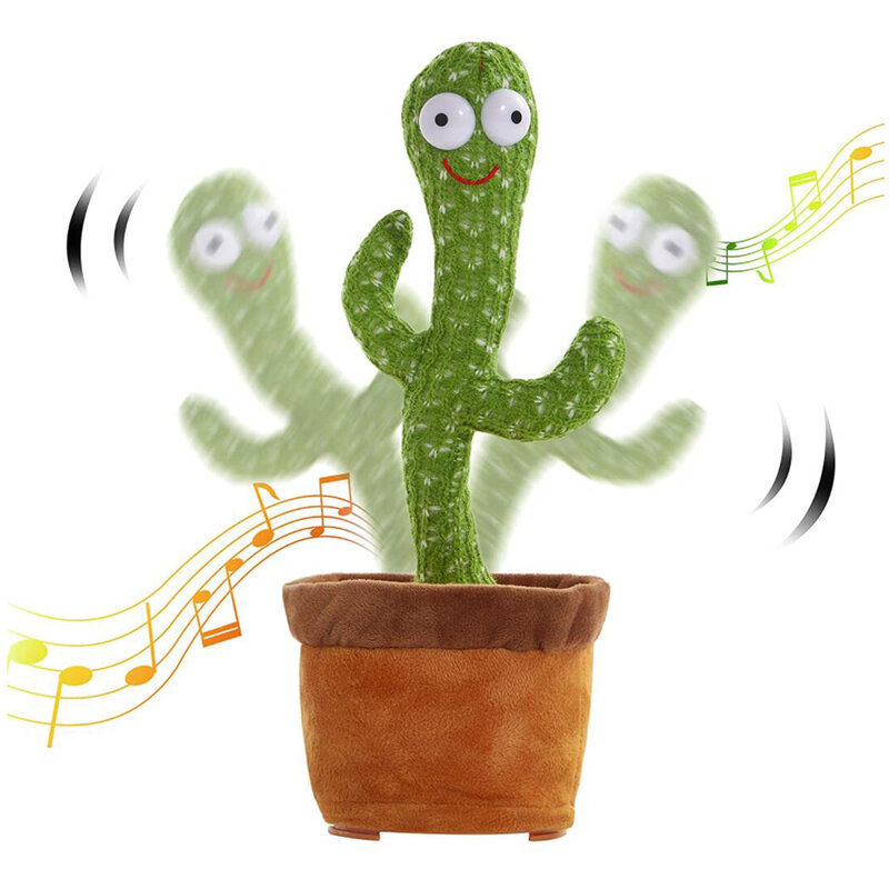 Juguete parlante de Cactus para niños, juguete educativo para bailar, hablar, grabar sonido, repetir, Kawaii, juguete para regalo