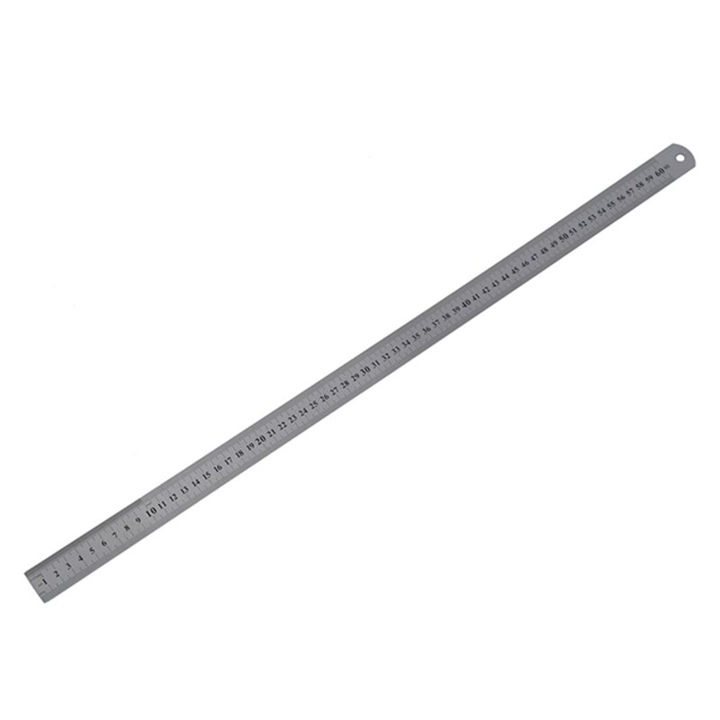 Regla recta de medición de Metal inoxidable, 60cm