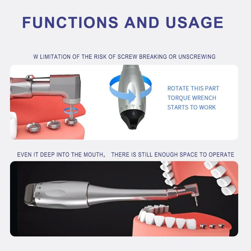 Strumenti del dentista chiave dinamometrica manipolo a cricchetto per impianto dentale manipolo con testa a scatto per clinica odontoiatrica