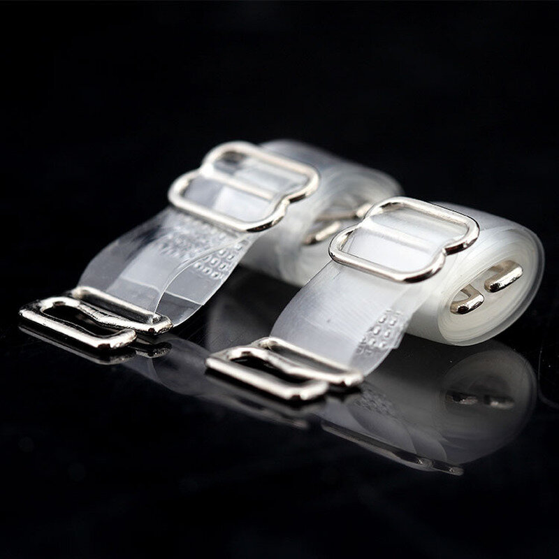 Correas de silicona antideslizantes para sujetador, 1 par, 2 pares, 1cm de ancho, transparentes, invisibles, ajustables para hombro