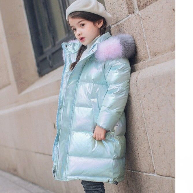 2021Girls Winter Colorful Bright Warm Down Padded Jacket Coat