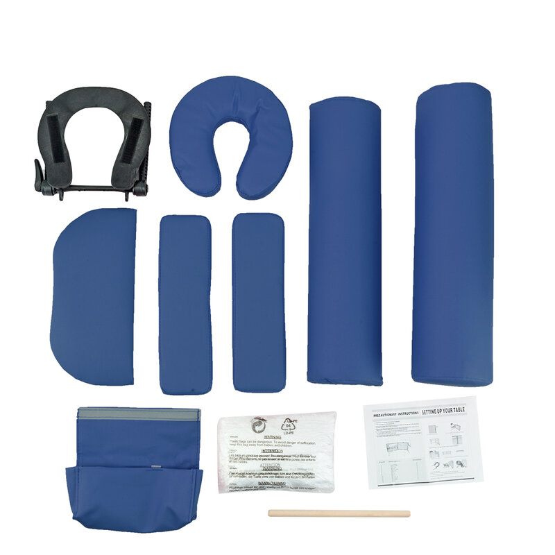 3 seções dobráveis mesa de massagem de beleza portátil conjunto 60cm de largura azul 185cm * 60cm * 81cm (l x w x h)
