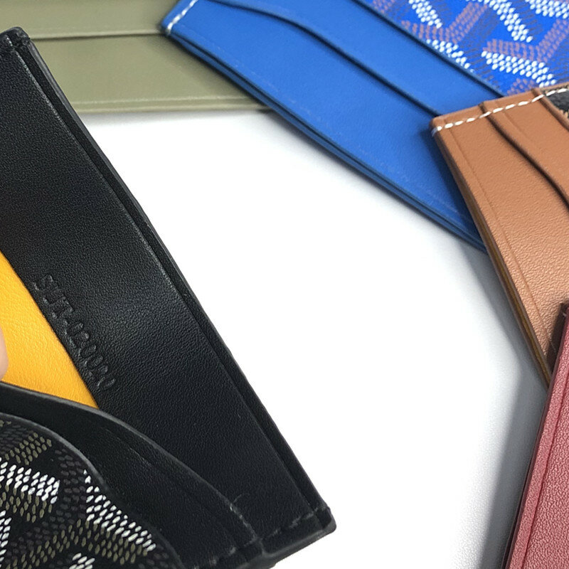 Novo luxo alta qualityfashion titular do cartão de crédito masculino e feminino pequeno saco de armazenamento de couro elemento carteira id