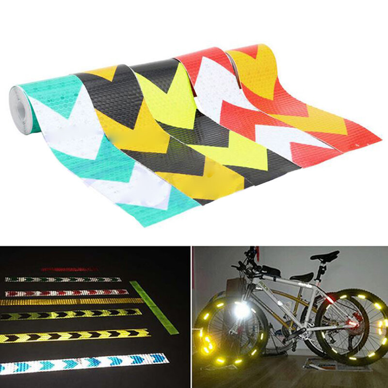 1PC Safety Mark Reflective tape stickers car-styling Self Adhesive Warning Tape Automobiles Motorcycle Reflective Film