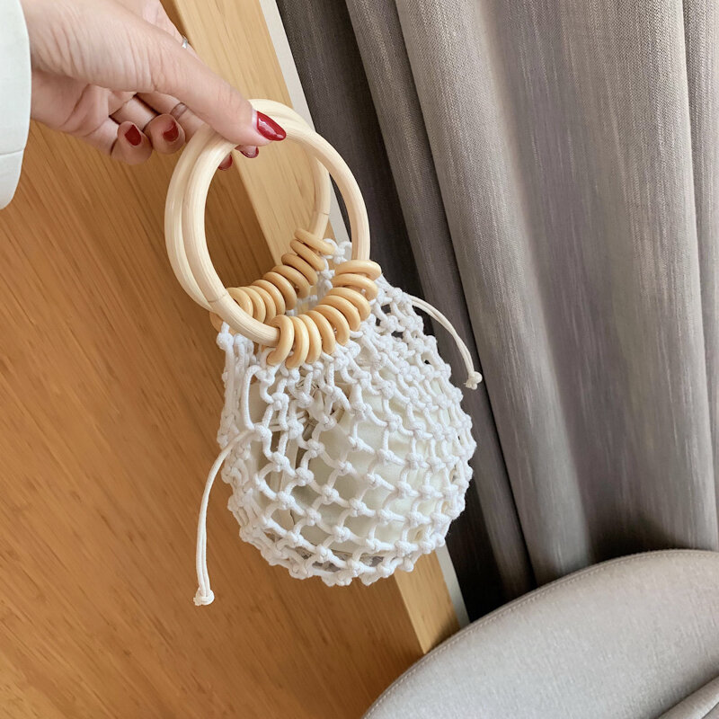 Bolsa pequena de verão feminina, bolsa de mão fashion para viagens à beira-mar praia 2021