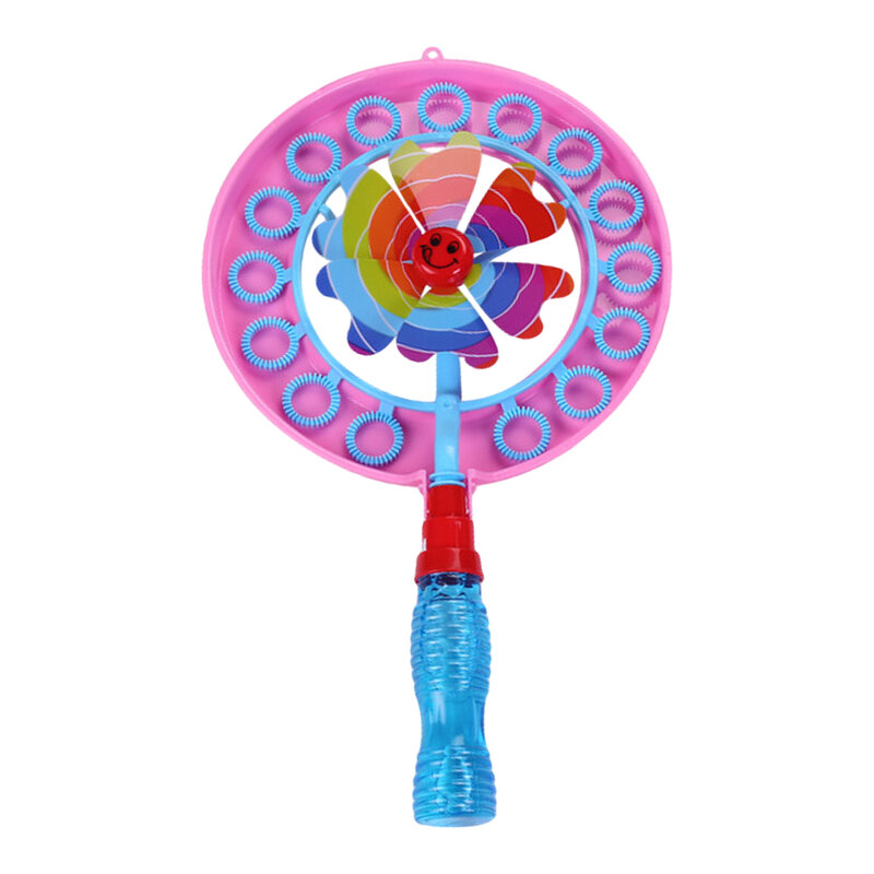 Molino de viento creativo para niños, herramientas de jabón de burbujas grandes y coloridas para actividades al aire libre, juegos de Spotrs, suministros de juguete