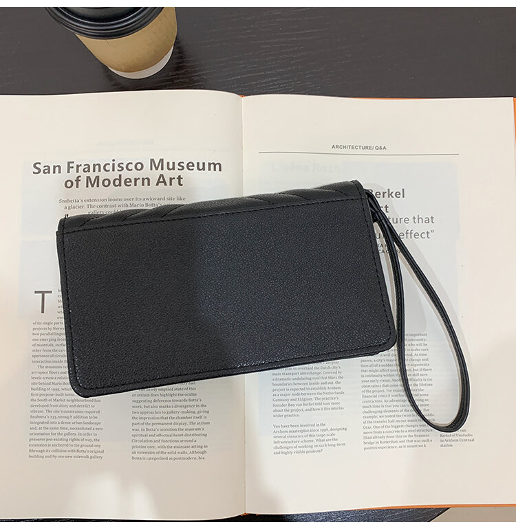 Pochette de luxe design poignet cuir Handags téléphone poche fermeture éclair sac à main porte-monnaie sac-pochette
