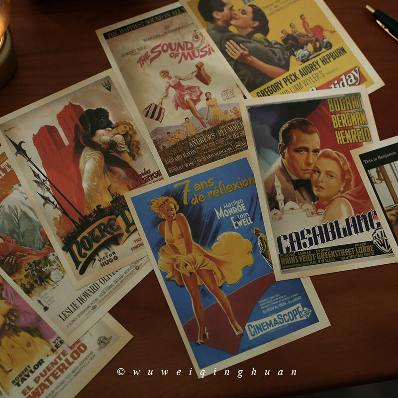 古いレトロな写真のポストカード,32個,クラシックな映画,乳製品,壁の装飾,ヴィンテージコレクション,ステーショナリーギフトカード